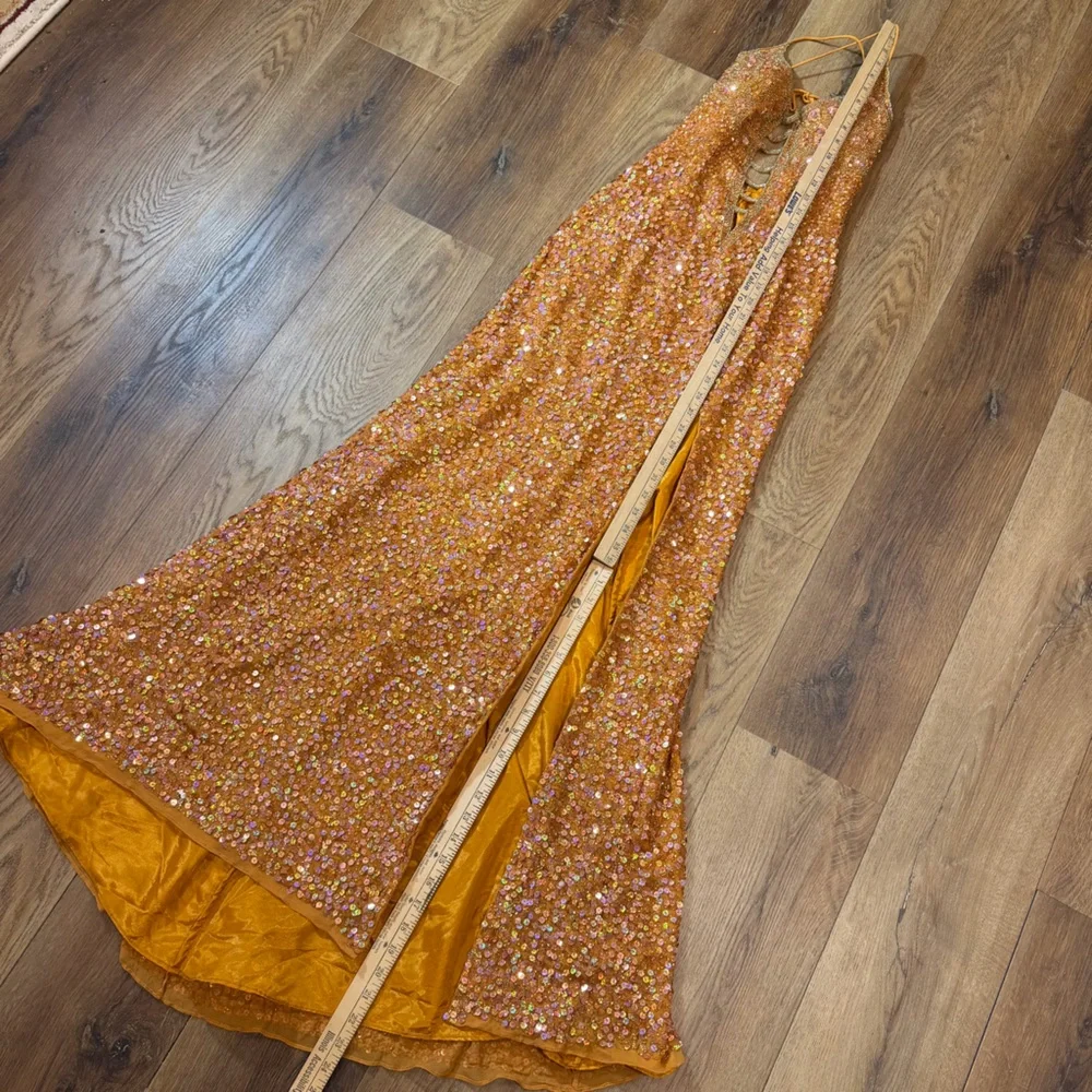 Vintage Y2K 100% Silk Beaded Dress Strappy Back Dress Prom Vintage Beaded Dress - Picture 9 of 15